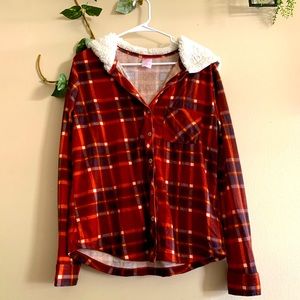 ✨Hooded flannel✨